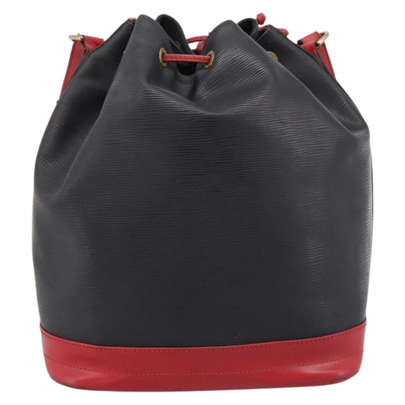 LOUIS VUITTON Epi Noe Shoulder Bag Bicolor Black Red M44017 LV Auth ka5936
