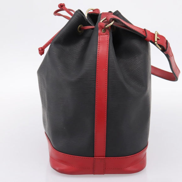 LOUIS VUITTON Epi Noe Shoulder Bag Bicolor Black Red M44017 LV Auth ka5936