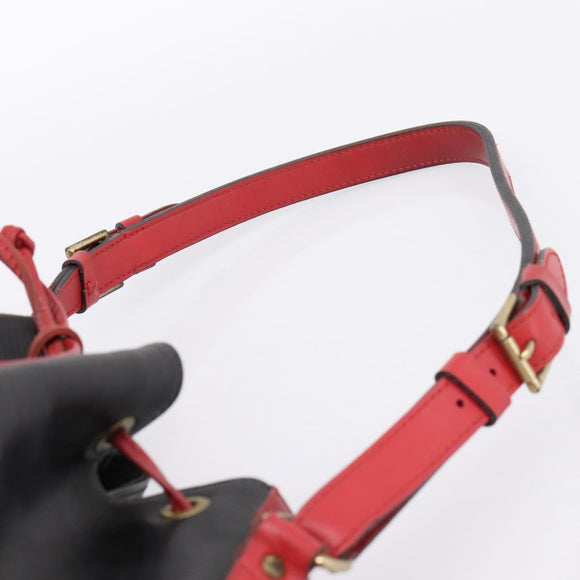 LOUIS VUITTON Epi Noe Shoulder Bag Bicolor Black Red M44017 LV Auth ka5936