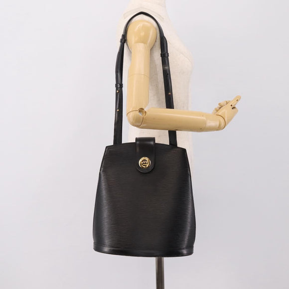 LOUIS VUITTON Epi Cluny Shoulder Bag Black M52252 LV Auth ka5937V