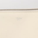 CELINE Clutch Bag Leather Purple Silver Auth ka594-12