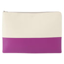 CELINE Clutch Bag Leather Purple Silver Auth ka594-2