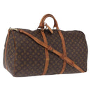 LOUIS VUITTON Monogram Keepall Bandouliere 60 Boston Bag M41412 LV Auth ka5940-1