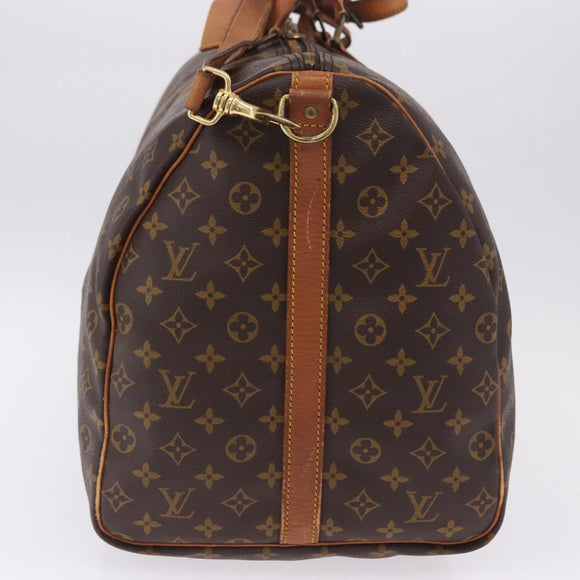 LOUIS VUITTON Monogram Keepall Bandouliere 60 Boston Bag M41412 LV Auth ka5940
