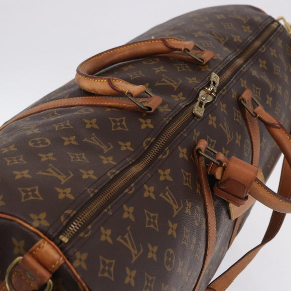 LOUIS VUITTON Monogram Keepall Bandouliere 60 Boston Bag M41412 LV Auth ka5940