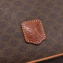 CELINE Macadam Canvas Clutch Bag PVC Leather Brown Gold Auth ka5944-17