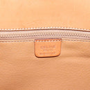 CELINE Macadam Canvas Clutch Bag PVC Leather Brown Gold Auth ka5944-8