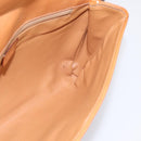 CELINE Macadam Canvas Clutch Bag PVC Leather Brown Gold Auth ka5944-18