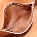 CELINE Macadam Canvas Clutch Bag PVC Leather Brown Gold Auth ka5944-21