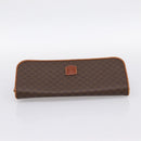 CELINE Macadam Canvas Clutch Bag PVC Leather Brown Gold Auth ka5944-5