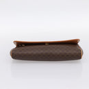 CELINE Macadam Canvas Clutch Bag PVC Leather Brown Gold Auth ka5944-6