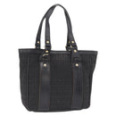 FENDI Zucchino Canvas Tote Bag Black Gold Auth ka5945-1