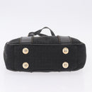 FENDI Zucchino Canvas Tote Bag Black Gold Auth ka5945-10