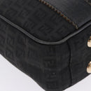 FENDI Zucchino Canvas Tote Bag Black Gold Auth ka5945-11