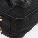FENDI Zucchino Canvas Tote Bag Black Gold Auth ka5945-14