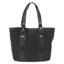 FENDI Zucchino Canvas Tote Bag Black Gold Auth ka5945-2