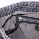 FENDI Zucchino Canvas Tote Bag Black Gold Auth ka5945-20