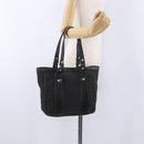 FENDI Zucchino Canvas Tote Bag Black Gold Auth ka5945-23