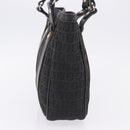 FENDI Zucchino Canvas Tote Bag Black Gold Auth ka5945-4