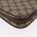 GUCCI GG Supreme Web Sherry Line Bag PVC Beige Gold 10 02 037 Auth ka5946-16