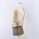 GUCCI GG Supreme Web Sherry Line Bag PVC Beige Gold 10 02 037 Auth ka5946-22