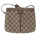 GUCCI GG Supreme Web Sherry Line Bag PVC Beige Gold 10 02 037 Auth ka5946-2