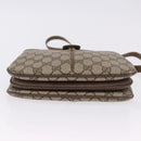 GUCCI GG Supreme Web Sherry Line Bag PVC Beige Gold 10 02 037 Auth ka5946-5
