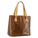 LOUIS VUITTON Monogram Vernis Houston Hand Bag Bronze M91122 LV Auth ka5947-1