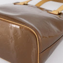 LOUIS VUITTON Monogram Vernis Houston Hand Bag Bronze M91122 LV Auth ka5947-15