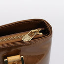 LOUIS VUITTON Monogram Vernis Houston Hand Bag Bronze M91122 LV Auth ka5947-17