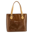 LOUIS VUITTON Monogram Vernis Houston Hand Bag Bronze M91122 LV Auth ka5947-13