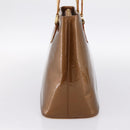 LOUIS VUITTON Monogram Vernis Houston Hand Bag Bronze M91122 LV Auth ka5947-3