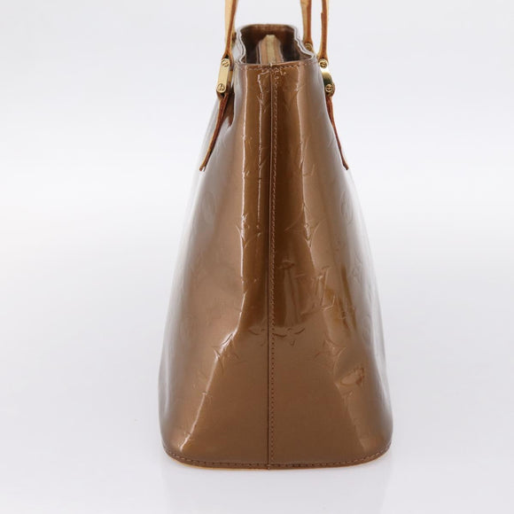 LOUIS VUITTON Monogram Vernis Houston Hand Bag Bronze M91122 LV Auth ka5947