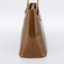 LOUIS VUITTON Monogram Vernis Houston Hand Bag Bronze M91122 LV Auth ka5947-4