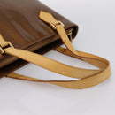 LOUIS VUITTON Monogram Vernis Houston Hand Bag Bronze M91122 LV Auth ka5947-7