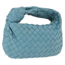 BOTTEGA VENETA INTRECCIATO Hand Bag Leather Light Blue Silver Auth ka5949M-1