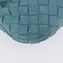 BOTTEGA VENETA INTRECCIATO Hand Bag Leather Light Blue Silver Auth ka5949M-8