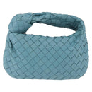 BOTTEGA VENETA INTRECCIATO Hand Bag Leather Light Blue Silver Auth ka5949M-13