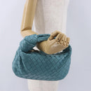 BOTTEGA VENETA INTRECCIATO Hand Bag Leather Light Blue Silver Auth ka5949M-21
