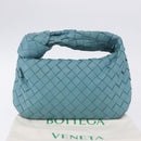 BOTTEGA VENETA INTRECCIATO Hand Bag Leather Light Blue Silver Auth ka5949M-12