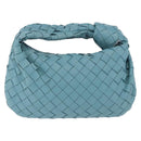 BOTTEGA VENETA INTRECCIATO Hand Bag Leather Light Blue Silver Auth ka5949M-2