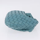 BOTTEGA VENETA INTRECCIATO Hand Bag Leather Light Blue Silver Auth ka5949M-3