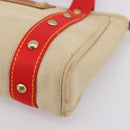 LOUIS VUITTON Antigua Cabas PM Hand Bag Red Beige M40038 LV Auth ka5953-9