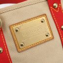 LOUIS VUITTON Antigua Cabas PM Hand Bag Red Beige M40038 LV Auth ka5953-17