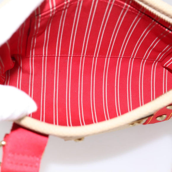 LOUIS VUITTON Antigua Cabas PM Hand Bag Red Beige M40038 LV Auth ka5953