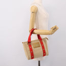 LOUIS VUITTON Antigua Cabas PM Hand Bag Red Beige M40038 LV Auth ka5953-21