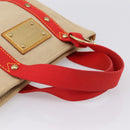 LOUIS VUITTON Antigua Cabas PM Hand Bag Red Beige M40038 LV Auth ka5953-7