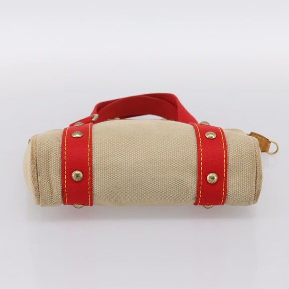 LOUIS VUITTON Antigua Cabas PM Hand Bag Red Beige M40038 LV Auth ka5953