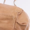 Chloe Etel Hand Bag Leather 2way Beige Gold Auth ka5954A-13