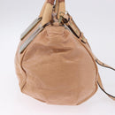 Chloe Etel Hand Bag Leather 2way Beige Gold Auth ka5954A-5